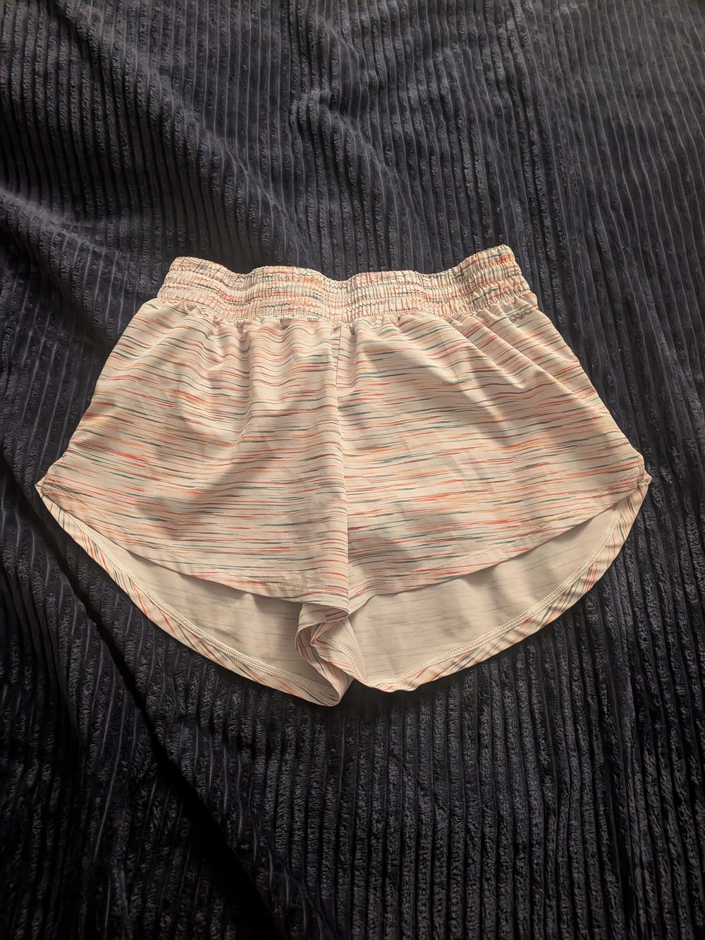 Athletic Shorts DSG White Multi-Color Stripes Women's Shorts Size Medium